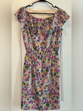 Gianni Bini Multi Floral Ruffle Dress